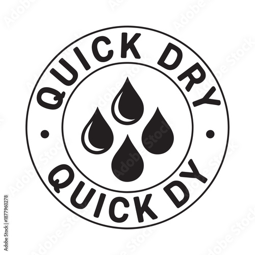 quick dry logo with three droplet symbols
