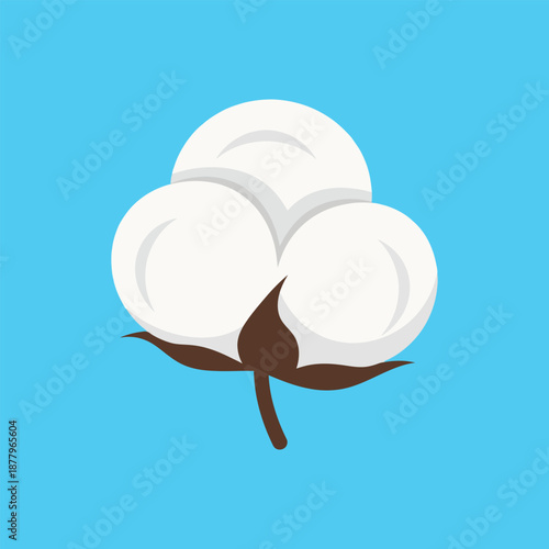 A white color cotton vector art illustration