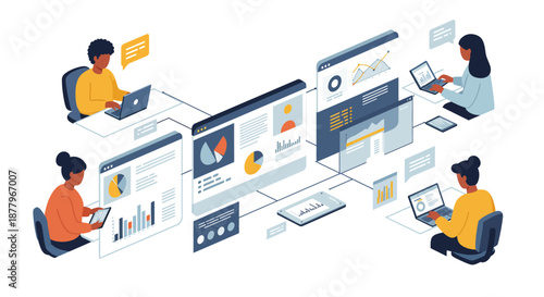 People Working on Laptops and Computers.