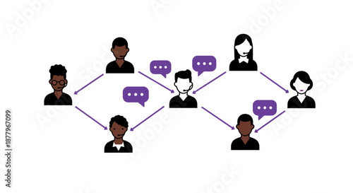 Network of People Communicating with Each Other.