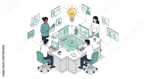 Team Collaborating on Innovative Project Idea.