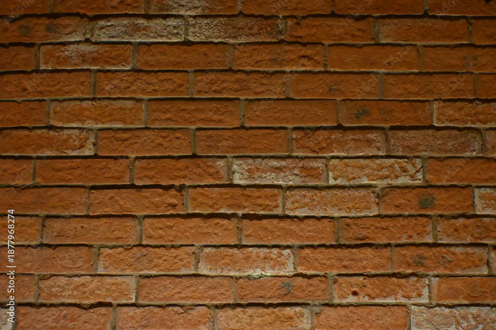 Obraz premium Old red brick wall, High Resolution wallpaper.
