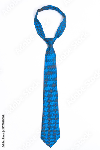blue tie isolated on white