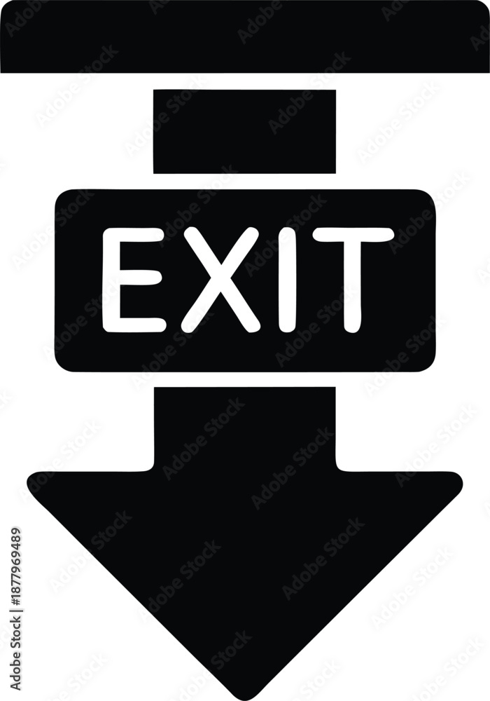 Fototapeta premium emergencyexitsignsilhouettetransparentbackground