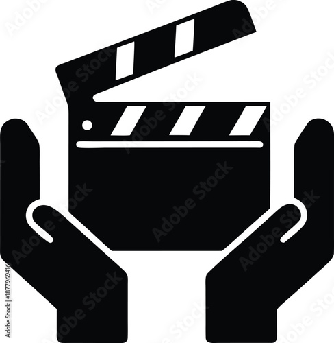 directorclappersilhouettetransparentbackground