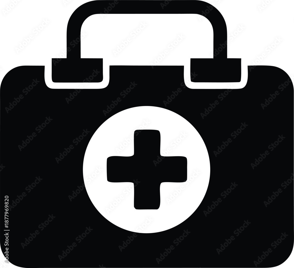 Obraz premium firstaidboxsilhouettevectortransparentbackground