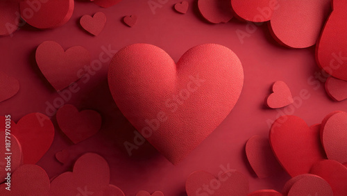 red hearts background