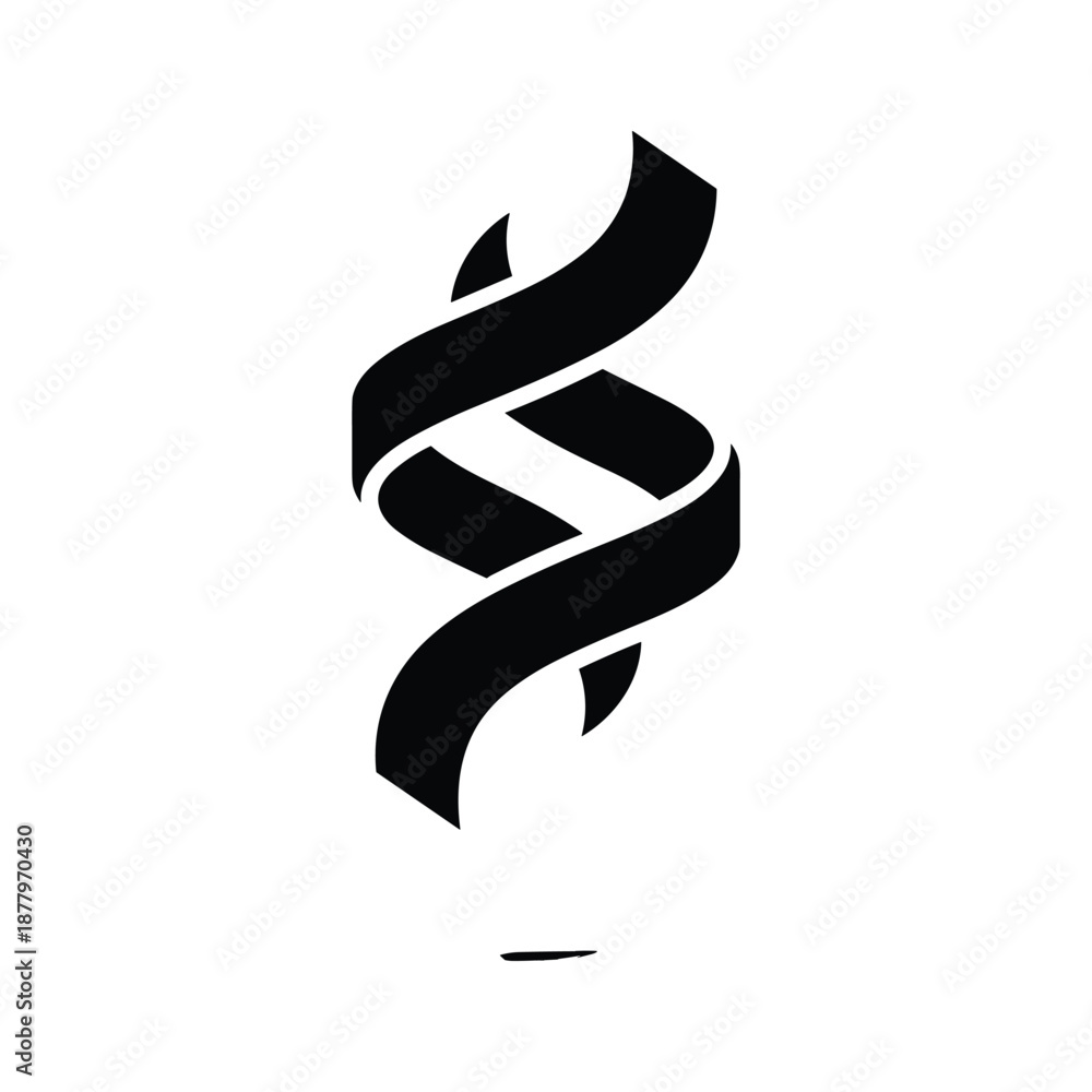 Fototapeta premium Modern DNA Helix Logo Design