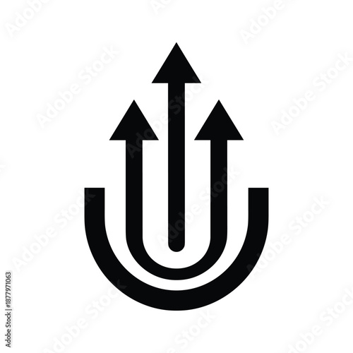 Trident Symbol Icon Graphic Design Element