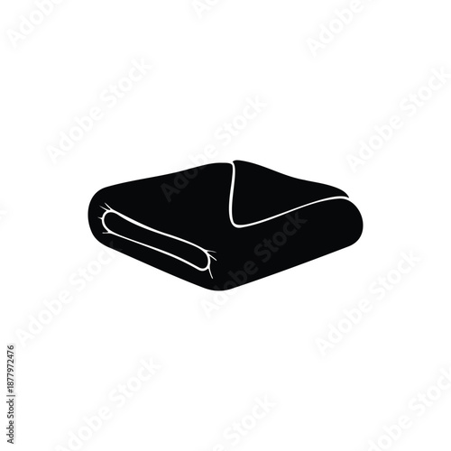 Blanket silhouette icon vector flat design.