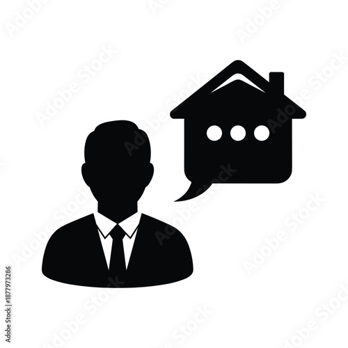 Man Discussing Home Ownership or Real Estate