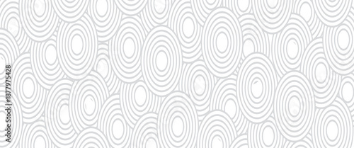 Seamless pattern with Japanese style gray and white circles ornate for Your design