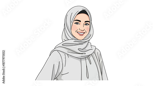 Smiling Woman Wearing Traditional Headscarf Portrait Isolated White Background Caucasian Ethnicity Caucasian Features Feminine Appearance