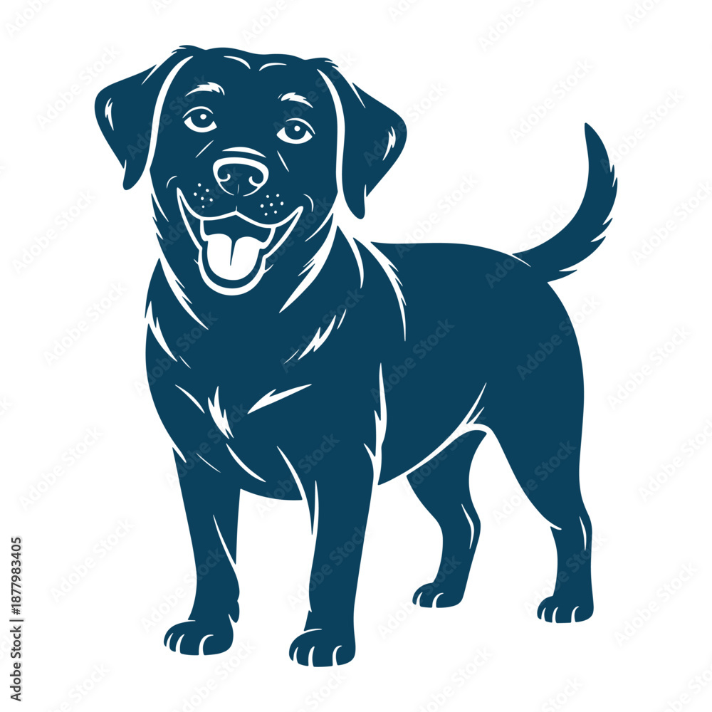 Fototapeta premium Cool Dog with Hoodie and Boombox Illustration