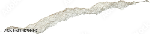 Ripped paper edge with torn texture white background graphic design element clean and minimalist