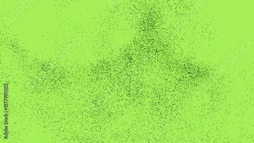 Green Dust Particles Swirling Abstract Background, 4K