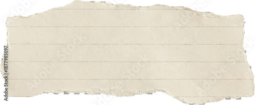 Torn notebook paper with lined texture on white background symbolizing creativity and inspiration