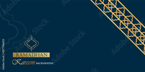 Ramadan kareem banner with Islamic traditional vintage geometric pattern frame. For digital banners or can be printed.eps10,web