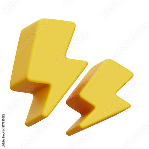 3d lightning icon