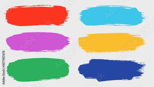 Vibrant Paint Brush Strokes Collection A Spectrum of Bold and Expressive Colors for Creative Design