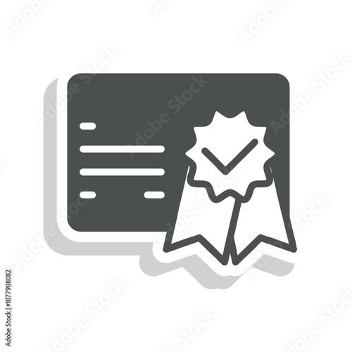 Quality Achievement Certificate Illustration Vector