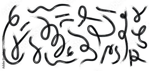 An abstract black and white image featuring intricate swirling patterns and lines