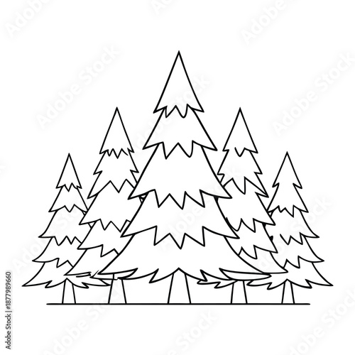 Towering coniferous trees with needle-like leaves form dense evergreen forests, spreading a fresh pine scent and creating calm, shaded landscapes all year.

