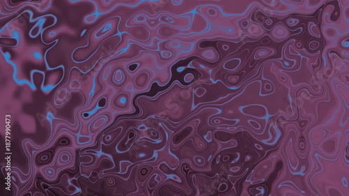 Abstract Liquid waves motion flowing Purple colour background Seamless looping. Video animation Ultra HD 4K 3840x2160
