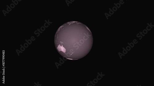 Rotating planet Earth from space 