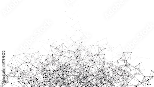 Complex network graph with nodes and edges