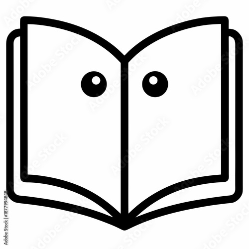 Open book with eyes