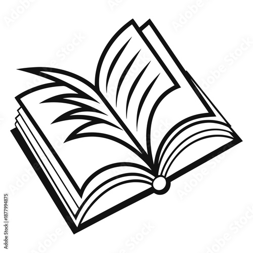 Open book with pages flipped