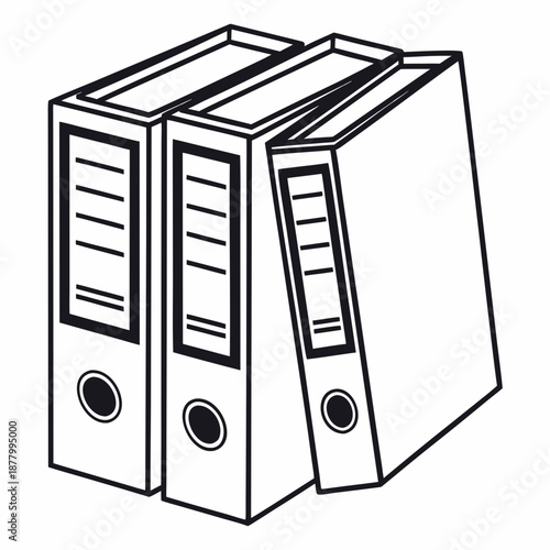 Three organized binders