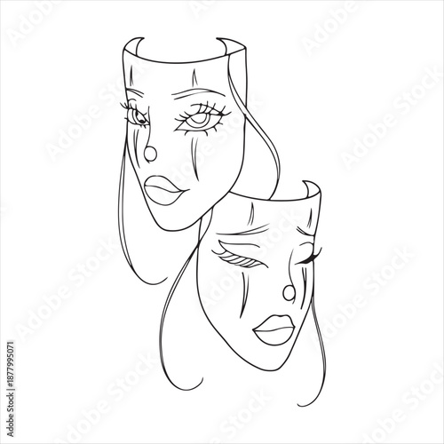 woman faces with melting features