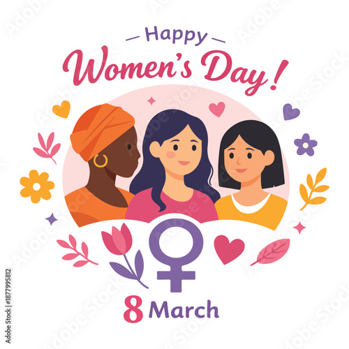 International Women’s Day Celebration Flat Vector Illustration