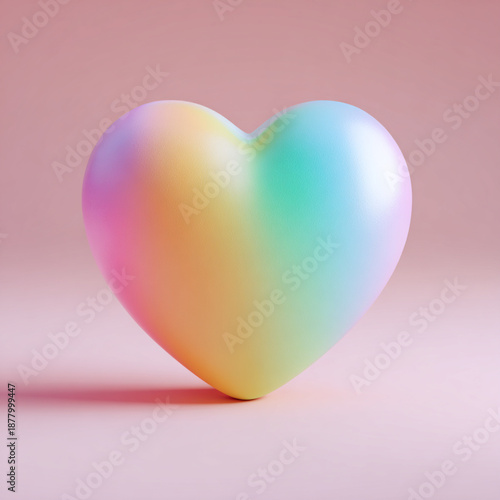 Rainbow heart pastel background