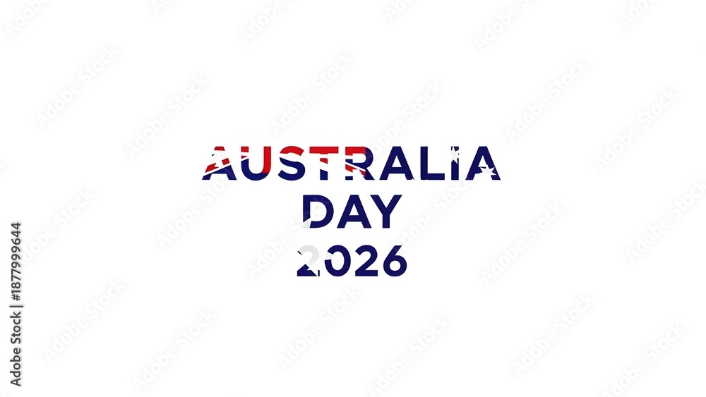 Fototapeta premium Australia day 2026 celebration logo
