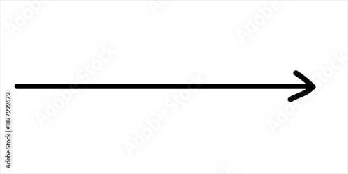 A simple black arrow pointing to the right on a white background