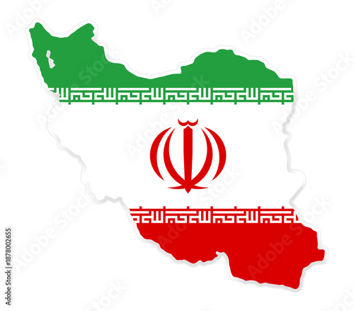 Iranian flag of Iran, simpl...