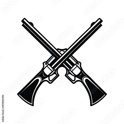 Crossed pistols Vector