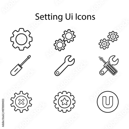 This Settings UI Icon Set features a modern, minimal, and professional design suitable for web applications, mobile apps, SaaS dashboards, admin panels, and software interfaces.
