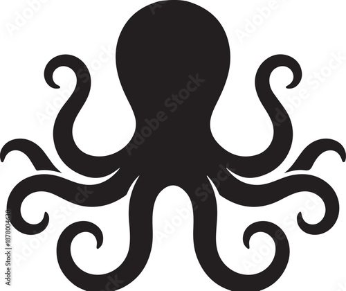 Octopus silhouette, octopus icon, octopus vector, octopuses repeating pattern silhouette, octopus sea animal vector, octopus for a logo