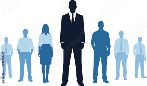 This title emphasizes the visual hierarchy and leadership symbolism—perfect for themes like influence, management, and organizational structure.