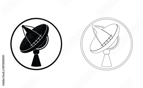 Satellite illustration comparison Vector