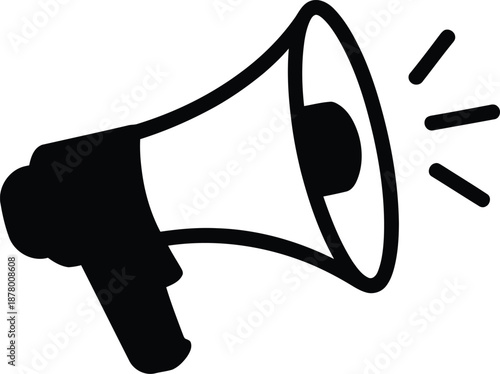 Megaphone Icon – Symbol of Communication, Announcement, and Public Voice