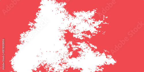 Red grunge texture featuring artistic paint splashes and blood splatters on a vector illustration backdrop for Christmas card design or wallpaper