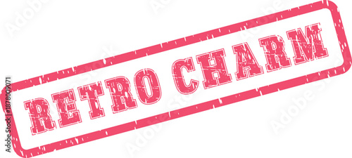 Distinctive retro charm stamp creating a nostalgic vibe with its classic vintage aesthetic