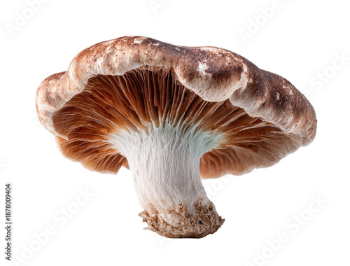 Fresh Shiitake Mushroom with Gills and Stem