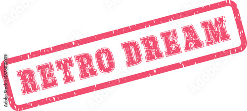 Enchanting retro dream stamp depicting a captivating vision of classic vintage imagination