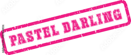 Pink pastel darling rubber stamp mark for sweet messages and cherished sentiments